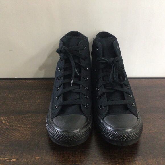 Converse Unisex Chuck Taylor All Star Canvas Hi Top Black Monochrome Size 6 Men - Picture 1 of 7